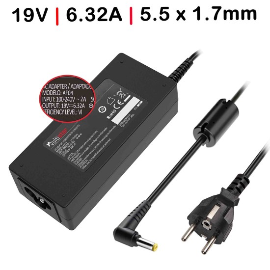 CARICABATTERIE PER LAPTOP ACER 120W 19V 6,32A 5.5X1.7MM