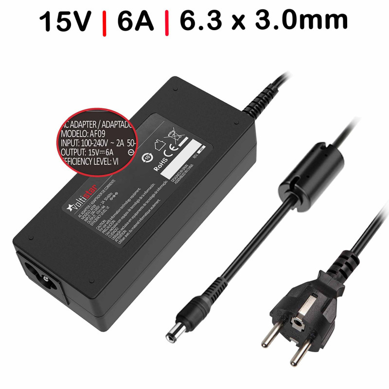 CARICABATTERIE PER LAPTOP TOSHIBA 15V 6A 90W