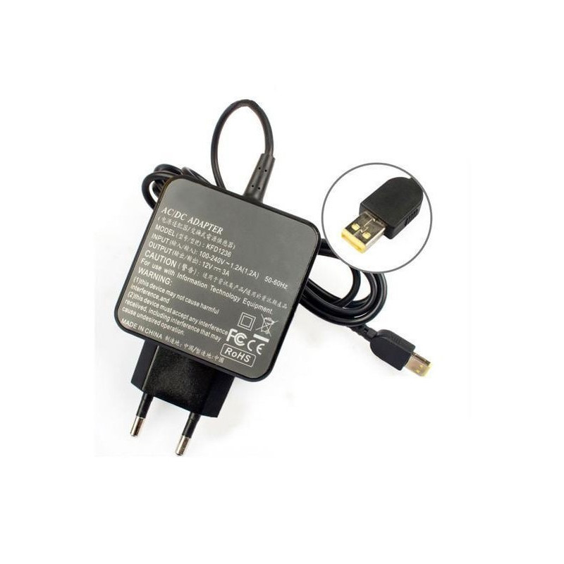 Caricabatterie per tablet Lenovo Thinkpad Mini tipo quadrato 12v 3A Helix