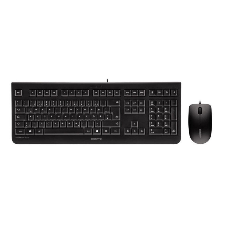 Cherry Tastiera + Mouse DC 2000 USB, Nero, Nuovo