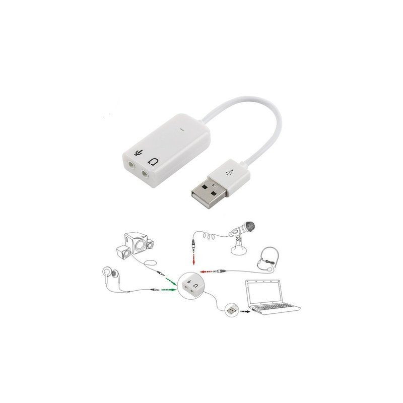 Connettore scheda audio USB esterna 7.1, adattatore audio da 3,5 mm