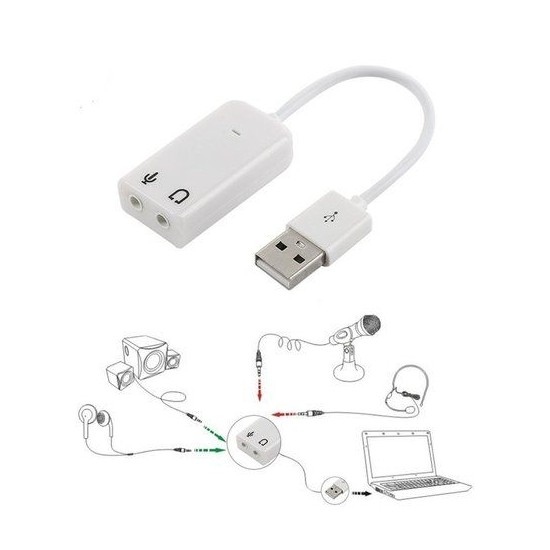 Connettore scheda audio USB esterna 7.1, adattatore audio da 3,5 mm